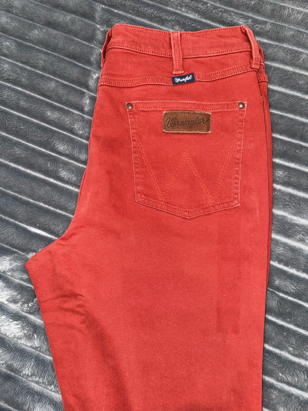 Wrangler Rust Red High Rise Bootcut Jeans